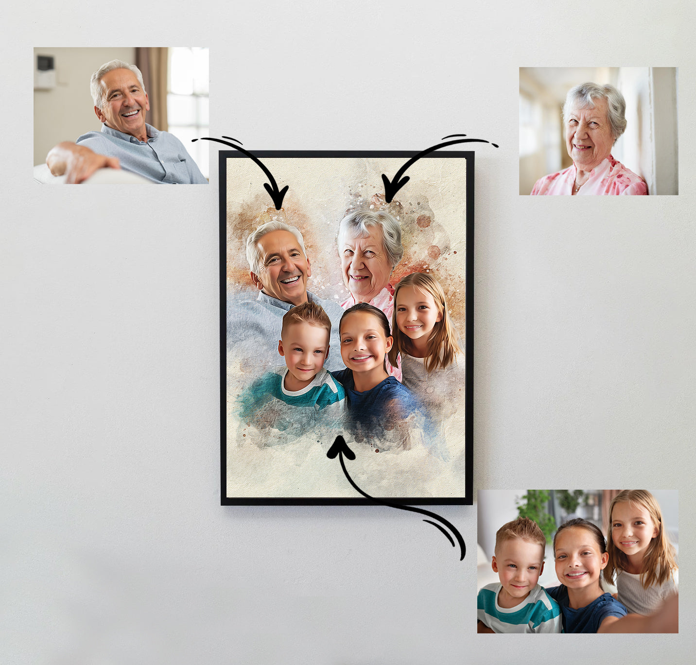 Personalized photo composition Painting Gift Shack Cercle