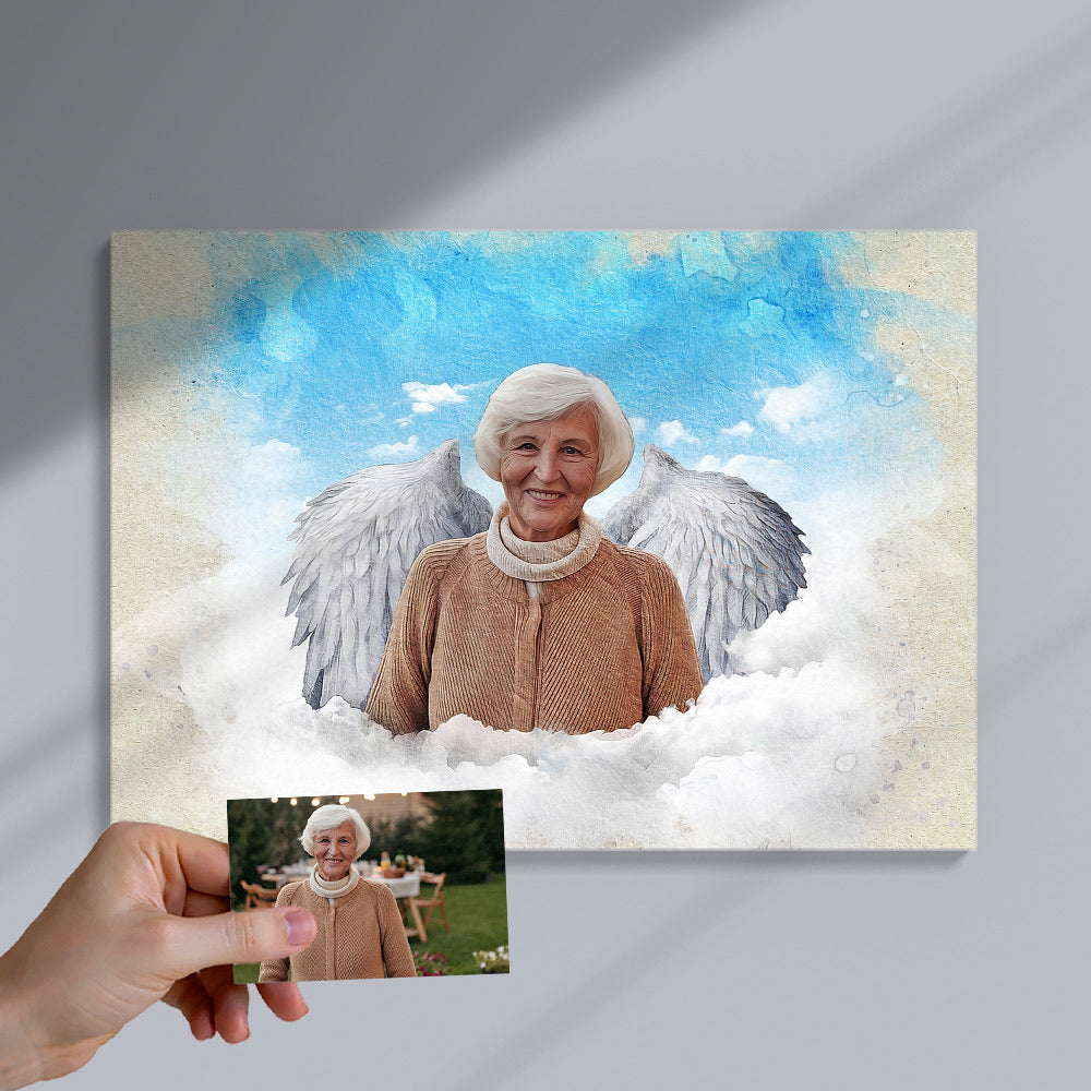 Personalized Memorial photo Painting Gift Shack Cercle
