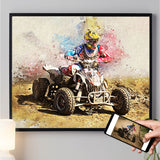 Personalized Motocycle photo Painting Gift Shack Cercle