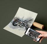 Personalized Motocycle photo Painting Gift Shack Cercle