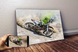 Personalized Motocycle photo Painting Gift Shack Cercle