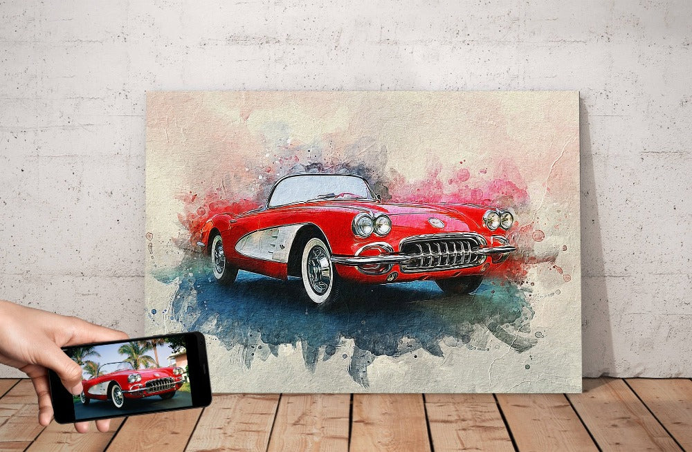 Personalized Car photo Painting Gift Shack Cercle