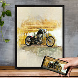 Personalized Motocycle photo Painting Gift Shack Cercle