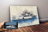 Personalized Boat photo Painting Gift Shack Cercle