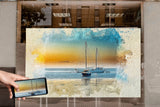 Personalized Boat photo Painting Gift Shack Cercle