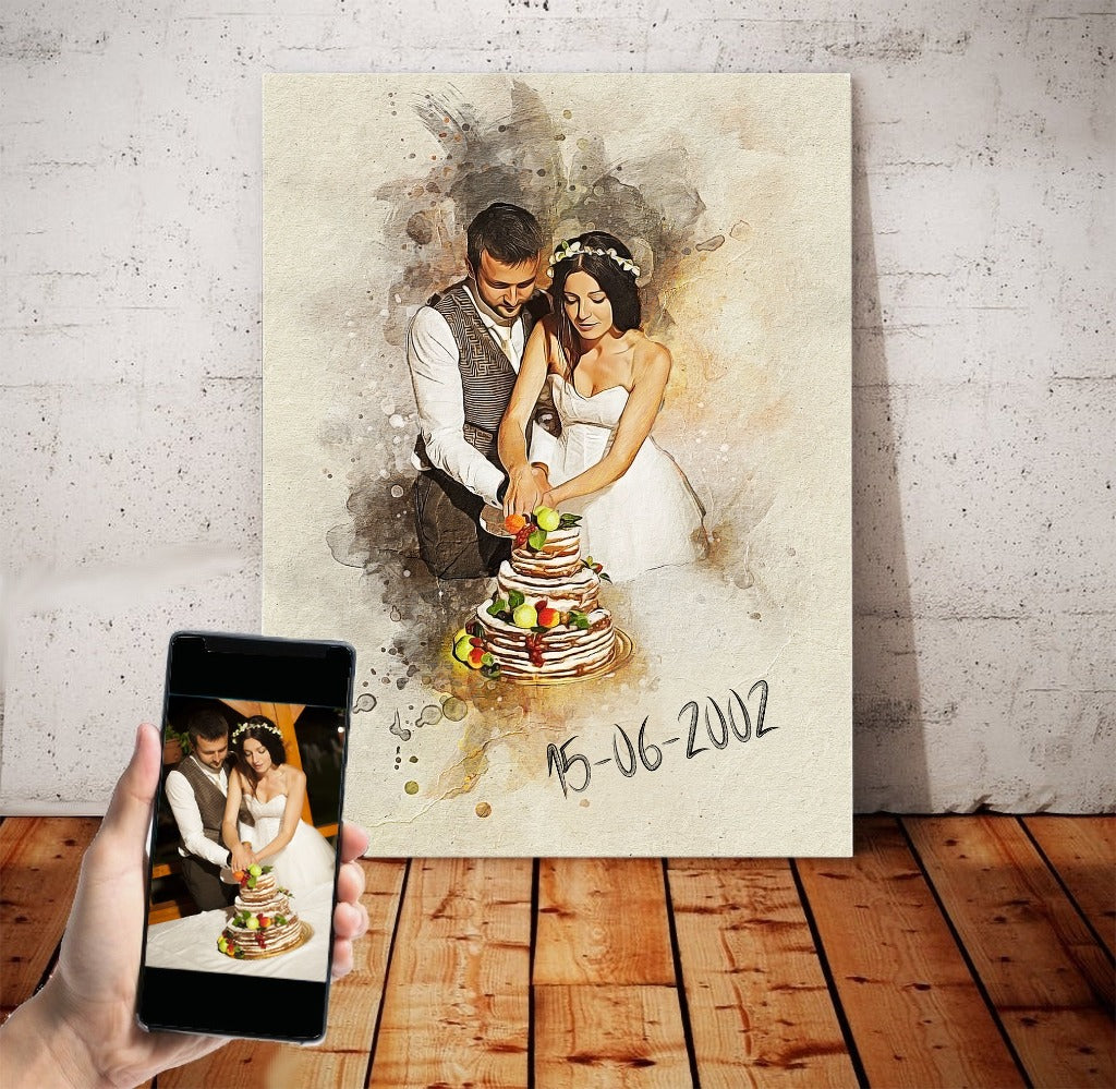 Test Custom Personalized photo Painting Gift Shack Cercle