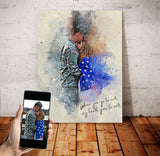 Personalized Public Servants photo Painting Gift Shack Cercle