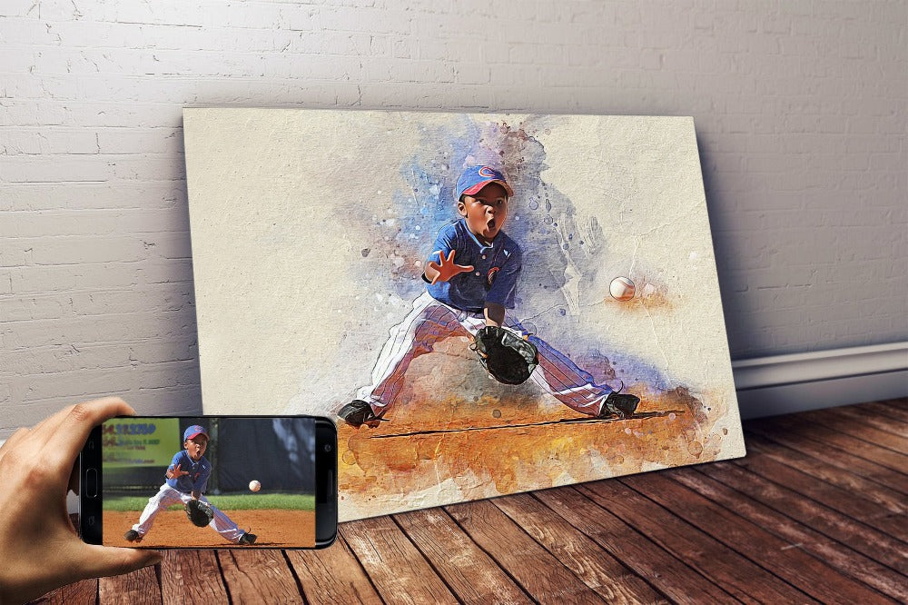 Personalized Sports photo Painting – Gifts Shack