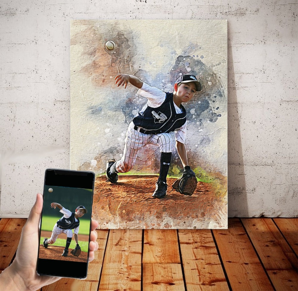 Personalized Sports photo Painting – Gifts Shack