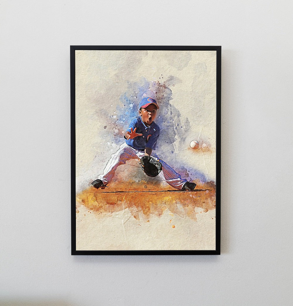 Personalized baseball photo Painting Gift Shack Cercle