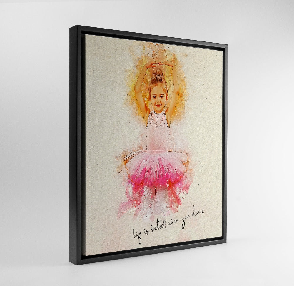 Personalized Ballet photo Painting Gift Shack Cercle