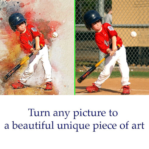 Personalized baseball photo Painting Gift Shack Cercle