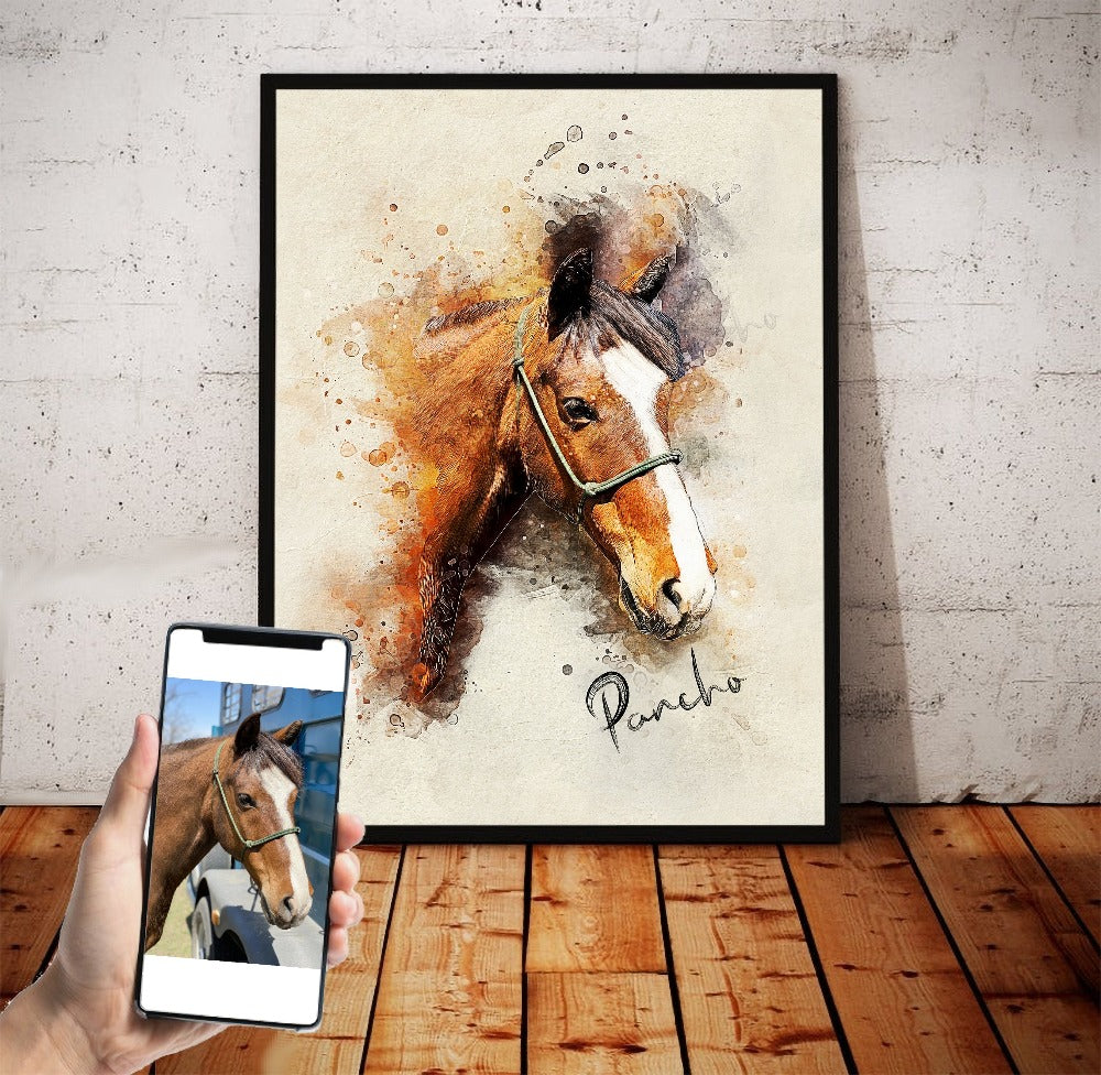 Personalized Horse portrait Gift Shack Cercle