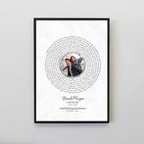 Personalized song lyrics Print with photo thegiftoftunes