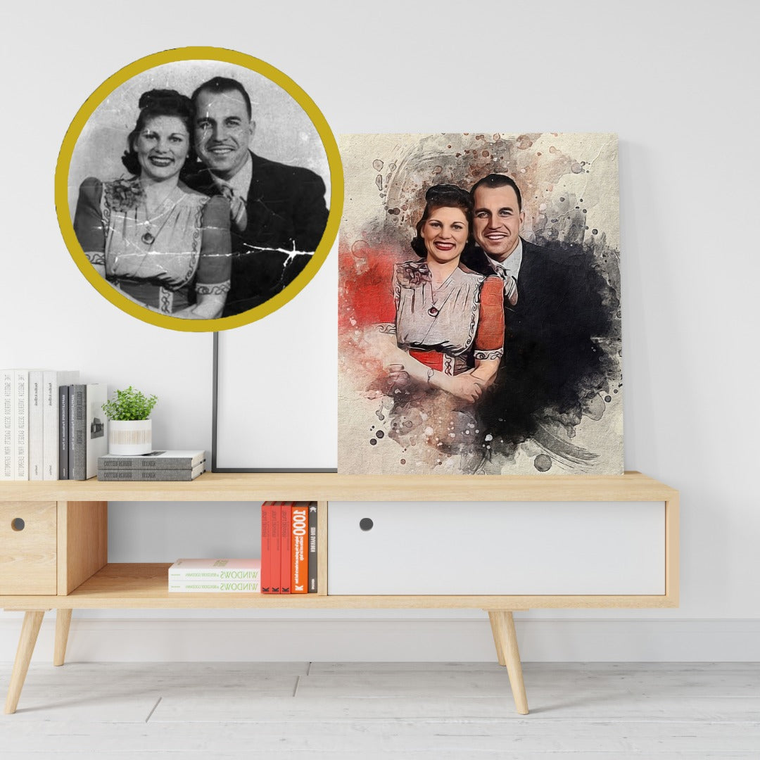 Restored photo Personalized Painting Gift Shack Cercle