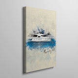 Personalized Boat photo Painting Gift Shack Cercle