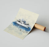 Personalized Boat photo Painting Gift Shack Cercle