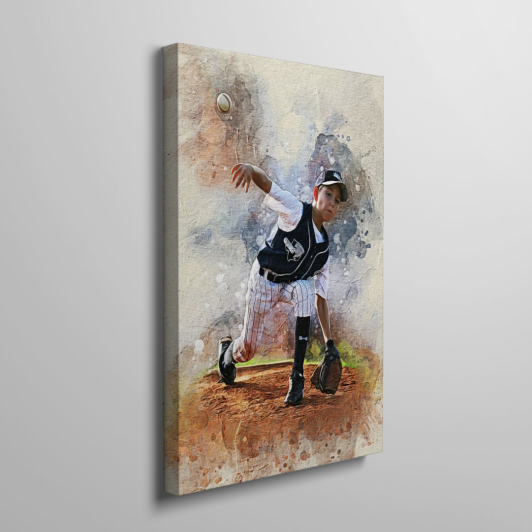 Personalized baseball photo Painting Gift Shack Cercle
