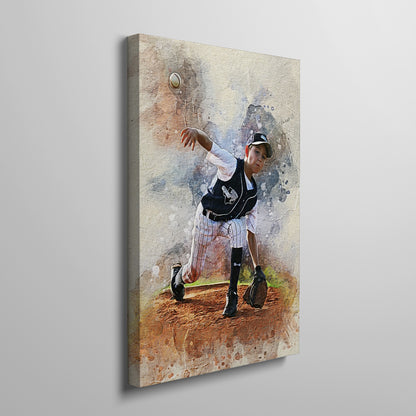 Personalized baseball photo Painting Gift Shack Cercle