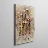 Personalized Public Servants photo Painting Gift Shack Cercle