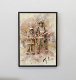 Personalized Public Servants photo Painting Gift Shack Cercle