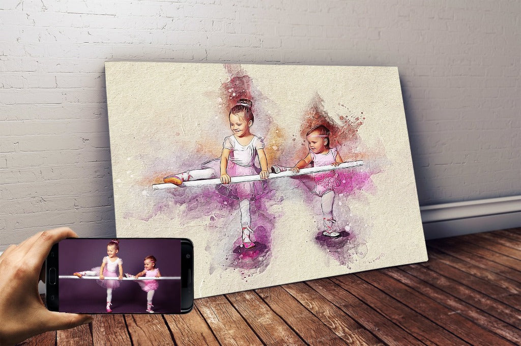 Personalized Ballet photo Painting Gift Shack Cercle