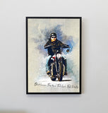 Personalized Motocycle photo Painting Gift Shack Cercle