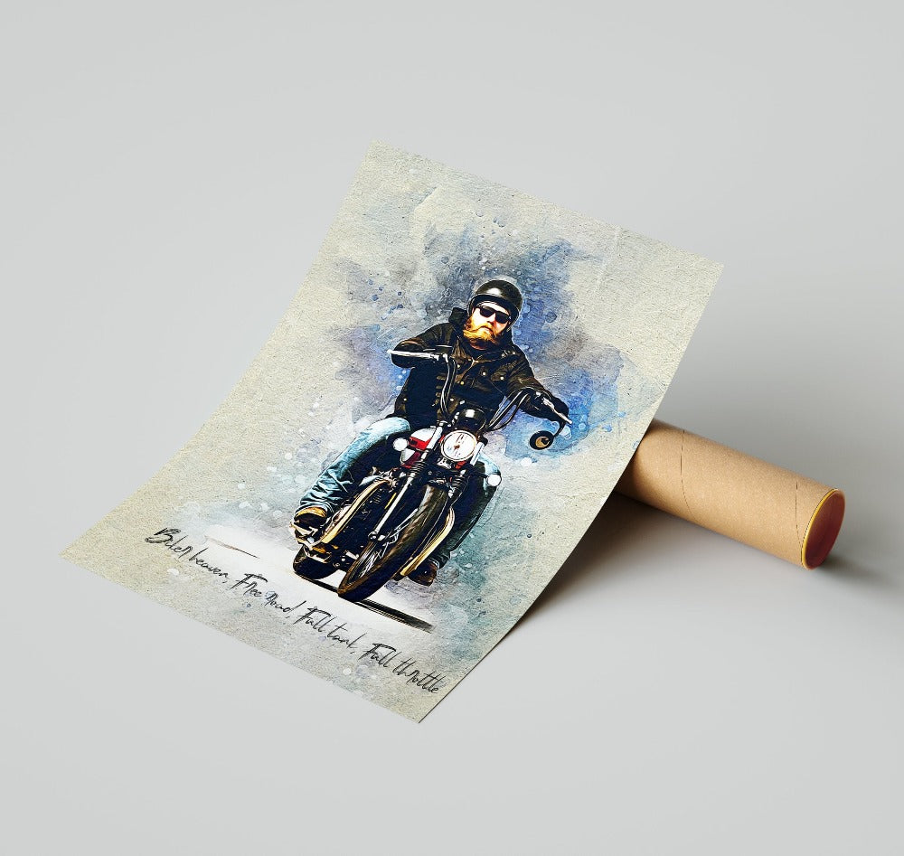 Personalized Motocycle photo Painting – Gifts Shack